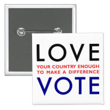 Vote! Pinback Buttons