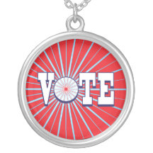 VOTE Red Circle Necklace