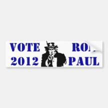 VOTE RON PAUL 2012 BUMPER STICKERS