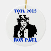 VOTE RON PAUL 2012 ORNAMENTS