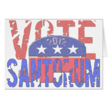 Vote Santorum 2012 Greeting Card