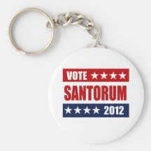 VOTE SANTORUM 2012 SIGN KEY CHAIN