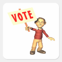 Vote Square Stickers
