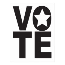 Vote Star Election Encouragement Politcal Postcard