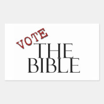 VOTE The Bible Rectangle Stickers