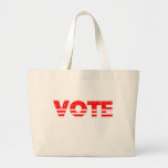 Vote Tote Bag with Red Stars and Stripes