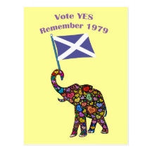 Vote Yes Scottish Independence 2014 Postcard