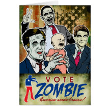 Vote Zombie 2012 Card