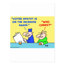 voter apathy increase who cares postcards