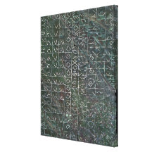 Votive plaque with a venetic inscription gallery wrapped canvas