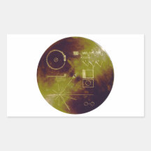 Voyager 1 and 2 Golden Record Sounds of Earth Rectangle Stickers