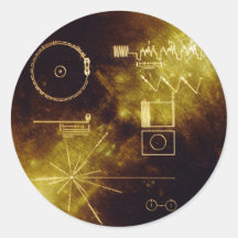 Voyager's Golden Record Round Sticker