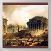 Vue du Port de Ripetta, a Rome Print