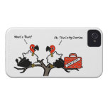 Vultures Carrion Carry-On Luggage Cartoon iPhone 4 Case