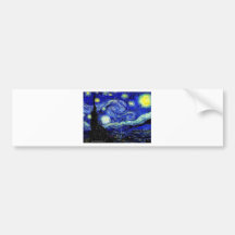 vVan Gogh Starry Night Fine Art Bumper Stickers
