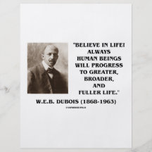 W.E.B. Du Bois Believe In Life Always Progress Personalized Flyer
