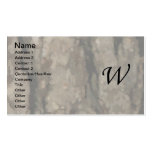 W Monogram Dark Bark 1 Painterly Business Cards
