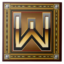 W Monogram Premium Best viewed large. see notes Ceramic Tile