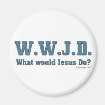 W.W.J.D. REFRIGERATOR MAGNETS