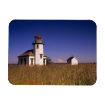WA, Maury Island, Point Robinson Lighthouse, Rectangular Magnet