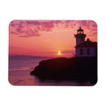 WA, San Juan Island, Lime Kiln Lighthouse, 1919, Flexible Magnets