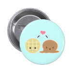 waffle and ice cream love buttons