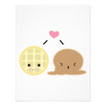 waffle and ice cream love custom invite