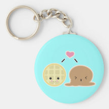 waffle and ice cream love key chains