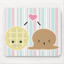 waffle and ice cream love mouse mat