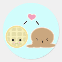 waffle and ice cream love sticker