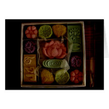 Wagashi-dark-NY Greeting Card