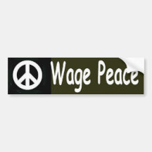 wage peace bumper stickers