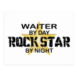 Waiter Rock Star by Night Postcard