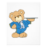waiter teddy bear design personalised invitation