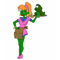 Waitress & Frog t-shirts