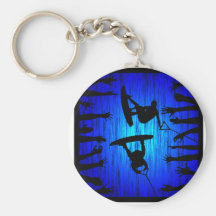 Wakeboard Blue Kicker Keychain