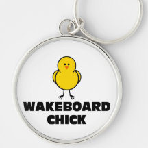 Wakeboard Chick Keychains