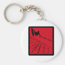 Wakeboard RED Alert Key Chains