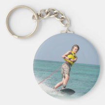 Wakeboarding Teen Keychain