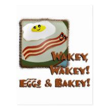 Wakey Eggs & Bakey Postcards