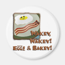 Wakey Eggs & Bakey Refrigerator Magnet