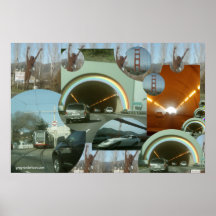 Waldo Tunnel Marin County & San Francisco Poster