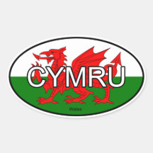 Wales CYMRU Euro Sticker