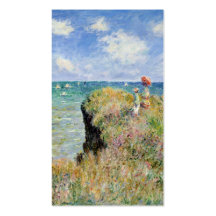 Walk on the Cliff at Pourville - Claude Monet Business Cards