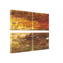 Wall of Books Wrapped Canvas Stretched Canvas Print