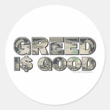 Wall Street/ Greed is Good Stickers