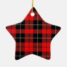 Wallace plaid star ornament