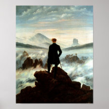 Wanderer above the Sea of Fog - Friedrich Poster