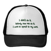 Want to Speak to My Aunt Mesh Hat