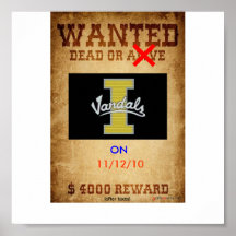 Wanted Dead or Alive-Vandals Print